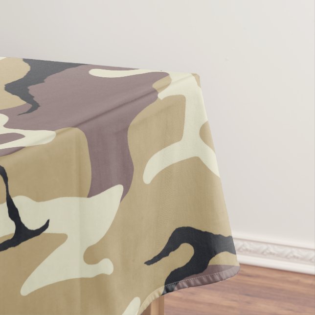 Brown Camo Tablecloth (In Situ)