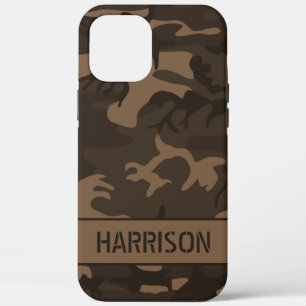 Brown Camouflage Monogram iPhone 12 Pro Max Case