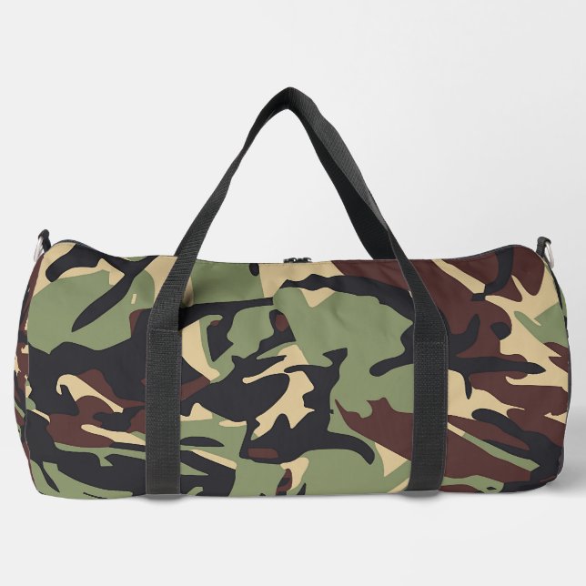 Brown  Camouflage Travel Gym Athletic    Duffle Bag (Front)
