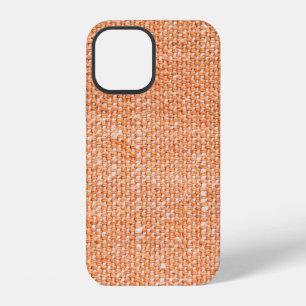 Brown canvas fabric for background, linen texture  iPhone 12 case