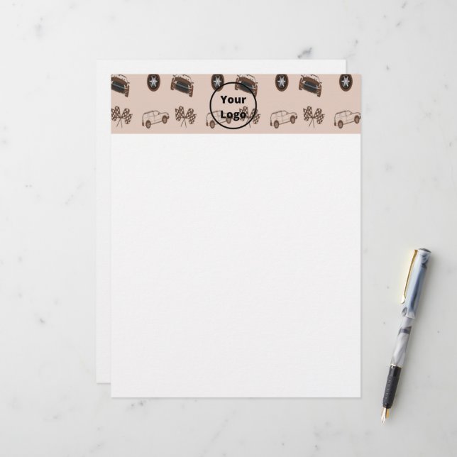 Brown car business pattern letterhead (Front/Back In Situ)