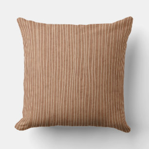 Brown Caramel Pale Stripes Jeter Oreiller