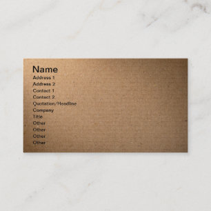 Brown Cardboard Texture For Background Business Card