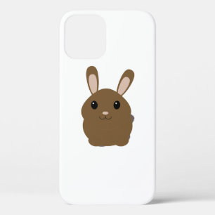 Brown Cartoon Bunny iPhone 12 Case