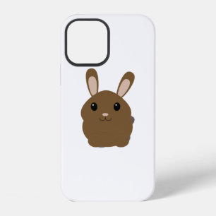 Brown Cartoon Bunny iPhone 12 Case