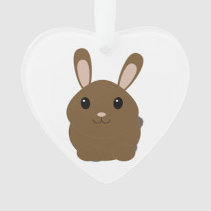 Brown Cartoon Bunny Ornament