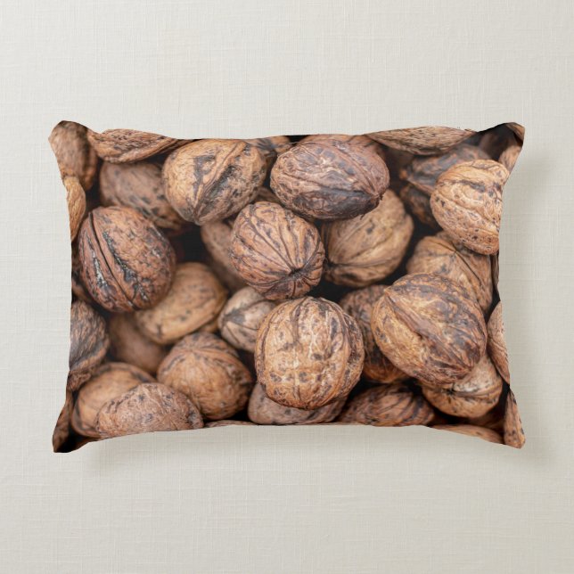 Brown cashew nuts accent pillow (Front)