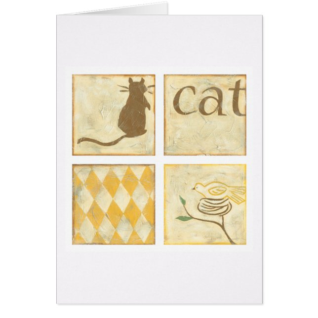 Brown Cat and  Yellow Bird by Chariklia Zarris (Front)