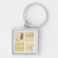Brown Cat and Yellow Bird by Chariklia Zarris