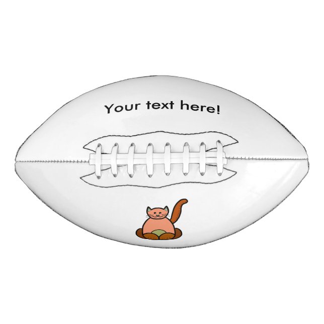 Brown cat cartoon football (Front)