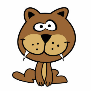 brown cat funny cartoon animation smile standing photo sculpture