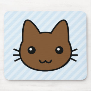 brown cat mouse pad