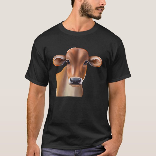 Brown Cattle Cow Pullover Hoodie_1 (Front)