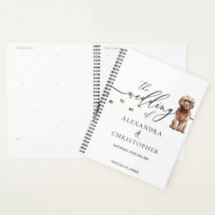 Brown Cavapoo puppy Dog Love Wedding Planner