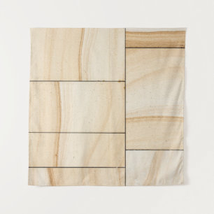 Brown ceramic tiles collage tapestry
