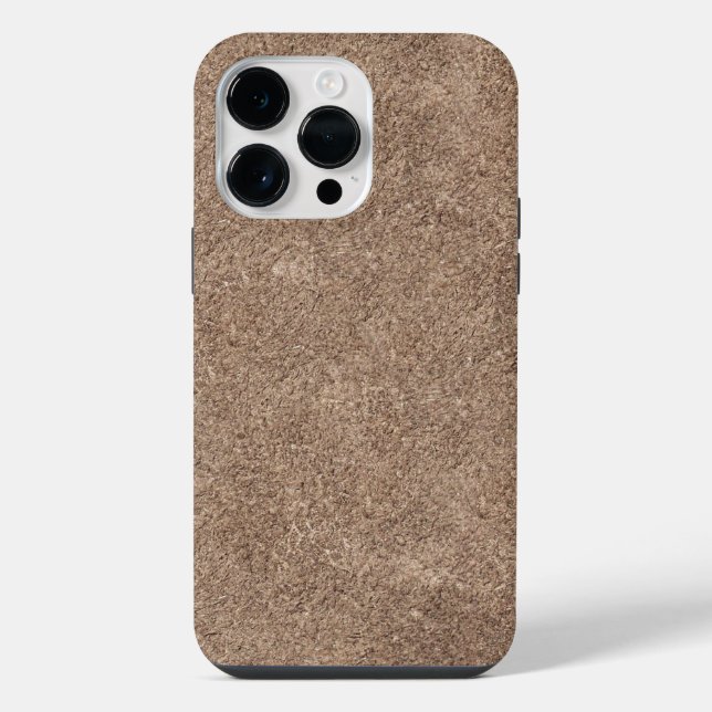 Brown Chamois Texture Print iPhone Case (Back)