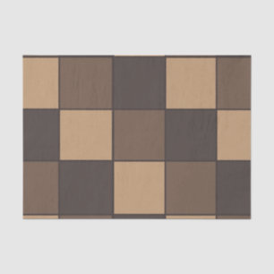 Brown Checkers Tissue Paper
