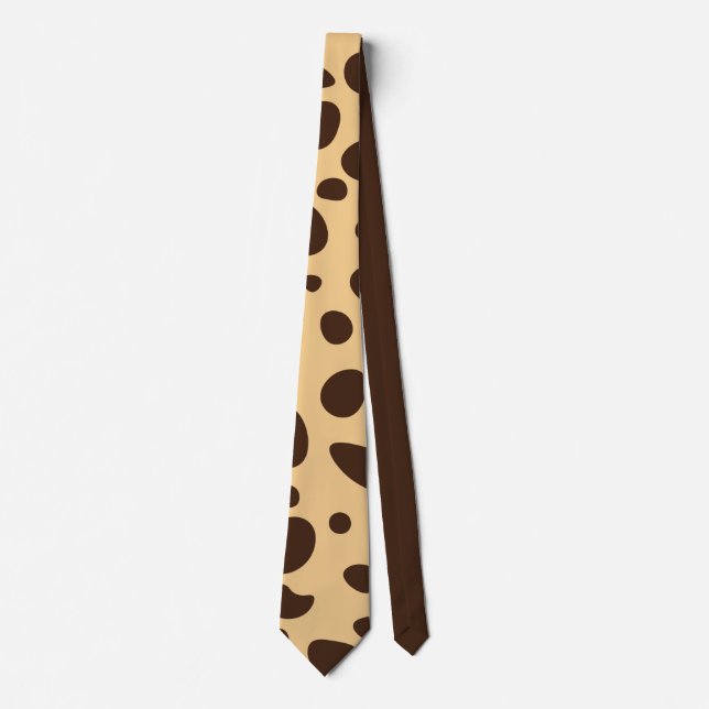 Brown Cheetah Print Tie (Front)