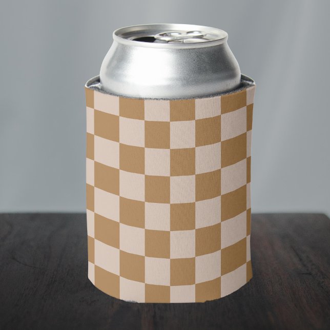 Brown Chequerboard Can Cooler (Creator Uploaded)