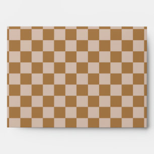 Brown Chequerboard Envelope