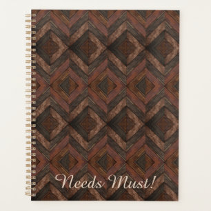 Brown Chevron Wood Pattern   You Customize Planner