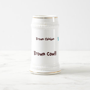 Brown Chicken Brown Cow Beer Stein