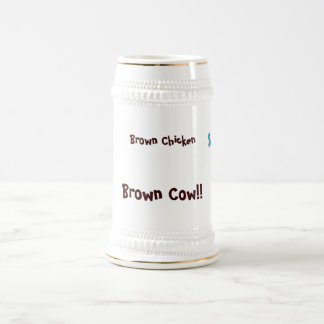 Brown Chicken Brown Cow Beer Stein