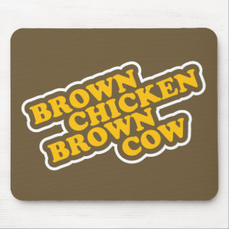 Brown Chicken Brown Cow Mouse Pad
