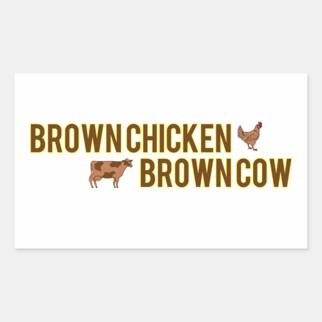 Brown Chicken Brown Cow Sticker (Front)
