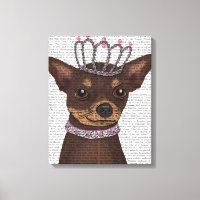 Brown Chihuahua And Tiara