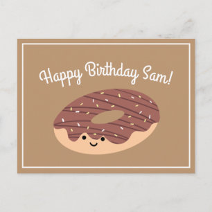 Brown Chocolate Birthday Postcard
