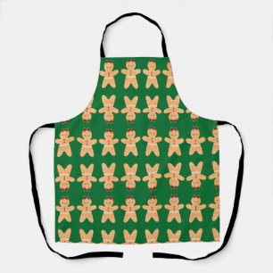 Brown Chocolate Ginger Bread Green Background Apron