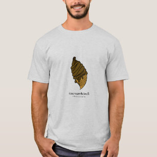 Brown Chocolate Ice Cream Cone icecreamliciouS T-Shirt