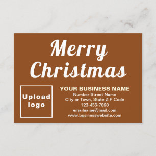 Brown Christmas Business Small Flat Greeting Card