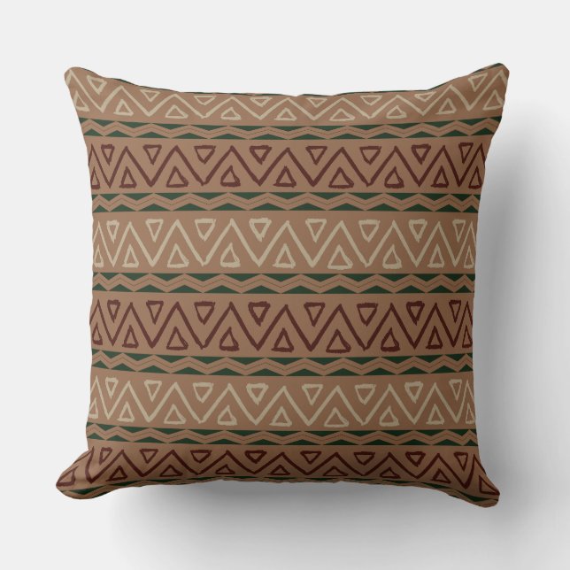 Brown Christmas Patterns  Throw Pillow (Front)