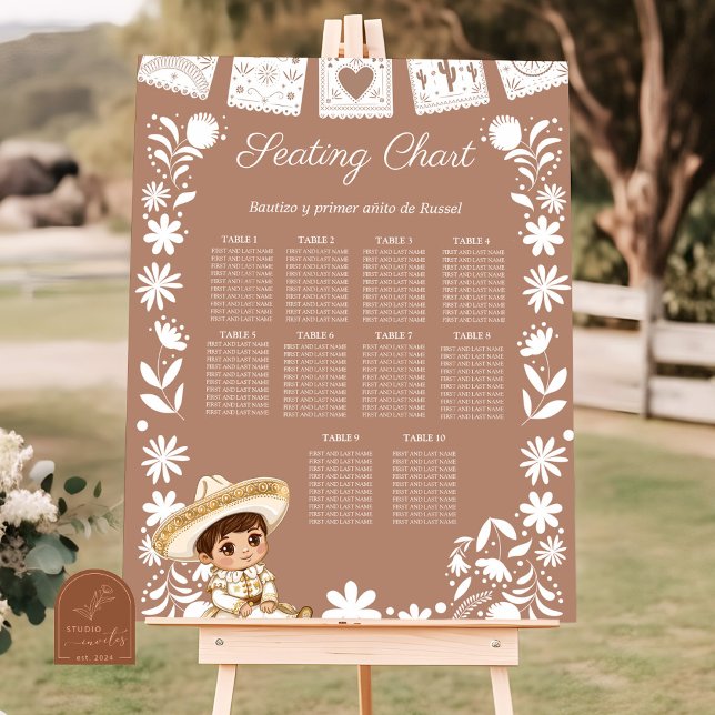 Brown Cielito Lindo Baptism Seating Chart (Creator Uploaded)