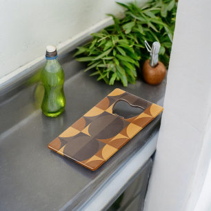 Brown Circles Credit Card Bottle Opener