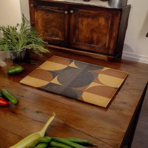 Brown Circles Cutting Board