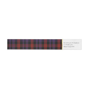 Brown Clan Plaid Wrap Address Labels