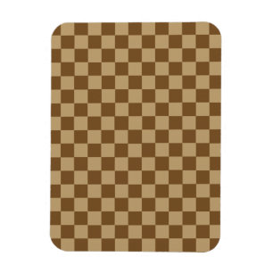 Brown Classic Chequerboard by Shirley Taylor Magnet