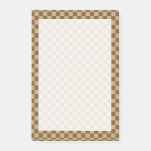 Brown Classic Chequerboard by Shirley Taylor Post-it Notes