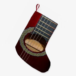 Brown Classical Guitar Barrel, Small Christmas Stocking