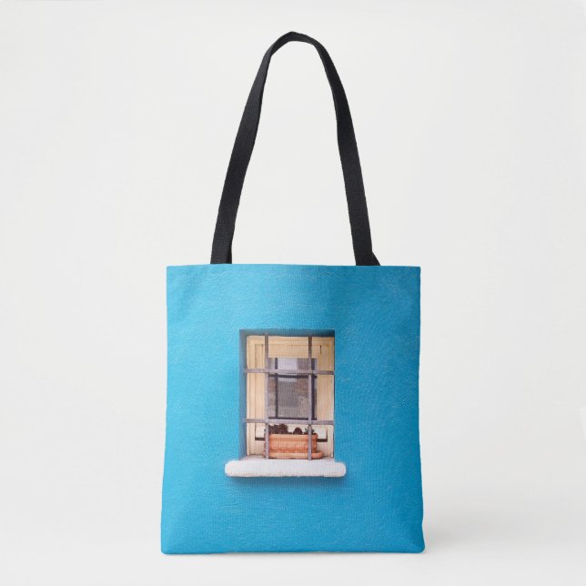 BROWN CLAY POT ON WINDOW TOTE BAG (Front)