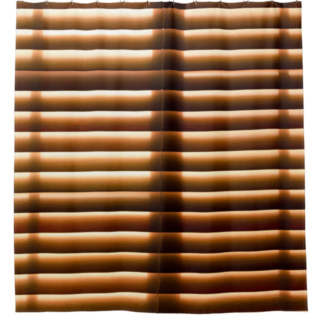 Brown closed window blinds (Front)