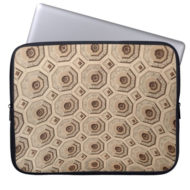 Brown cloth laptop sleeve (Front)