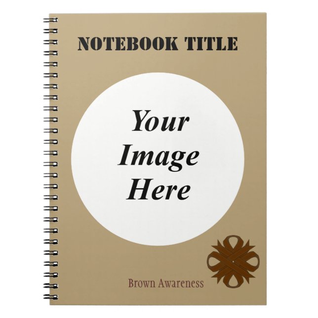 Brown Clover Ribbon Template by Kenneth Yoncich Notebook (Front)