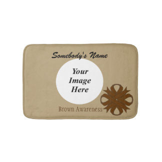 Brown Clover Ribbon Tmpl by Kenneth Yoncich Bath Mat