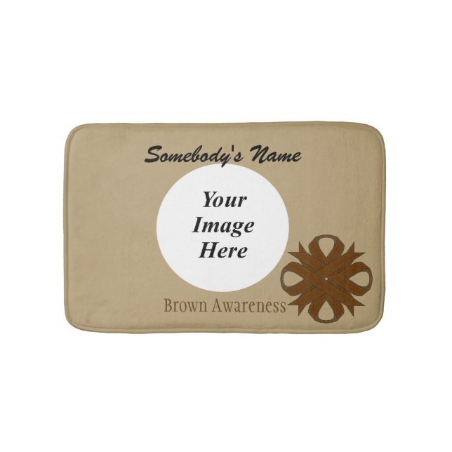 Brown Clover Ribbon Tmpl by Kenneth Yoncich Bath Mat (Front)