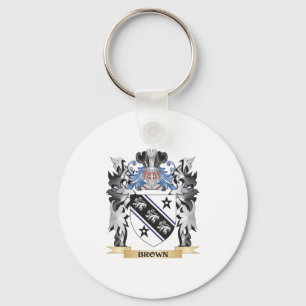 Brown Coat of Arms - Family Crest Keychain