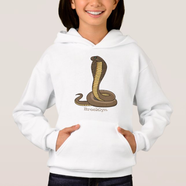 Brown cobra snake illustration (Front)